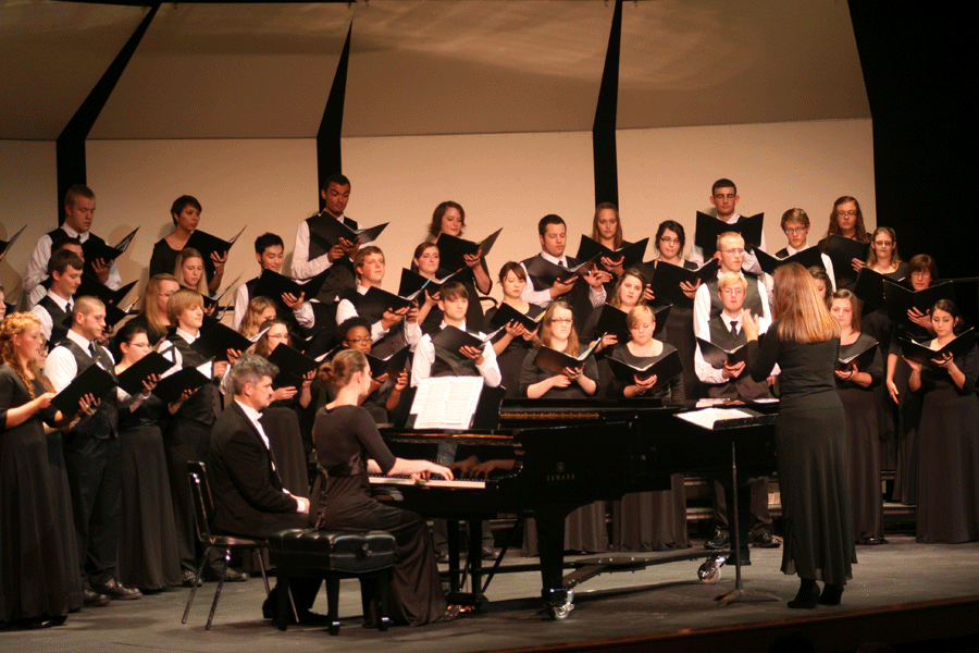 Lakeland College Concert Choir performing at the Choir Concert. 
