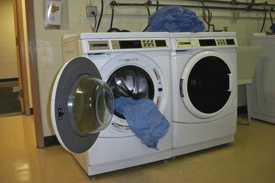 Krueger residents are able to wash their linens after washing machines were repaired.