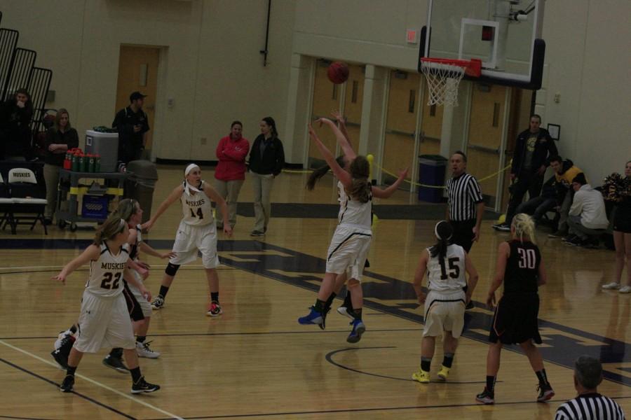 Sophomore Maddy Doll blocking an opponent’s attempted shot.