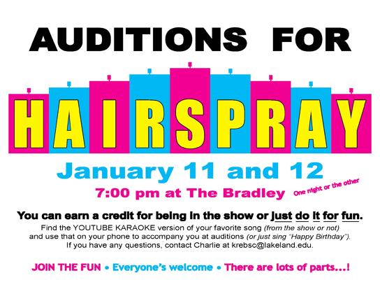 Auditions to be held for spring musical Hairspray