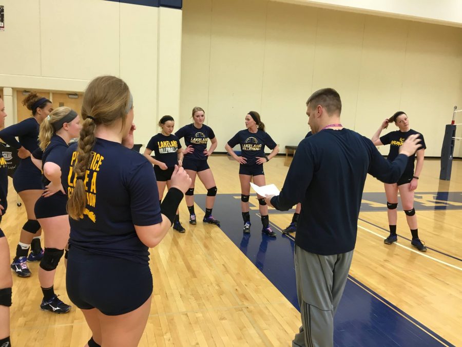 Volleyball coach balances two teams and life